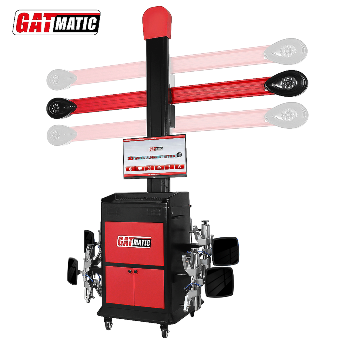 Auto Tracking 3D Movable Wheel Alignment Machine