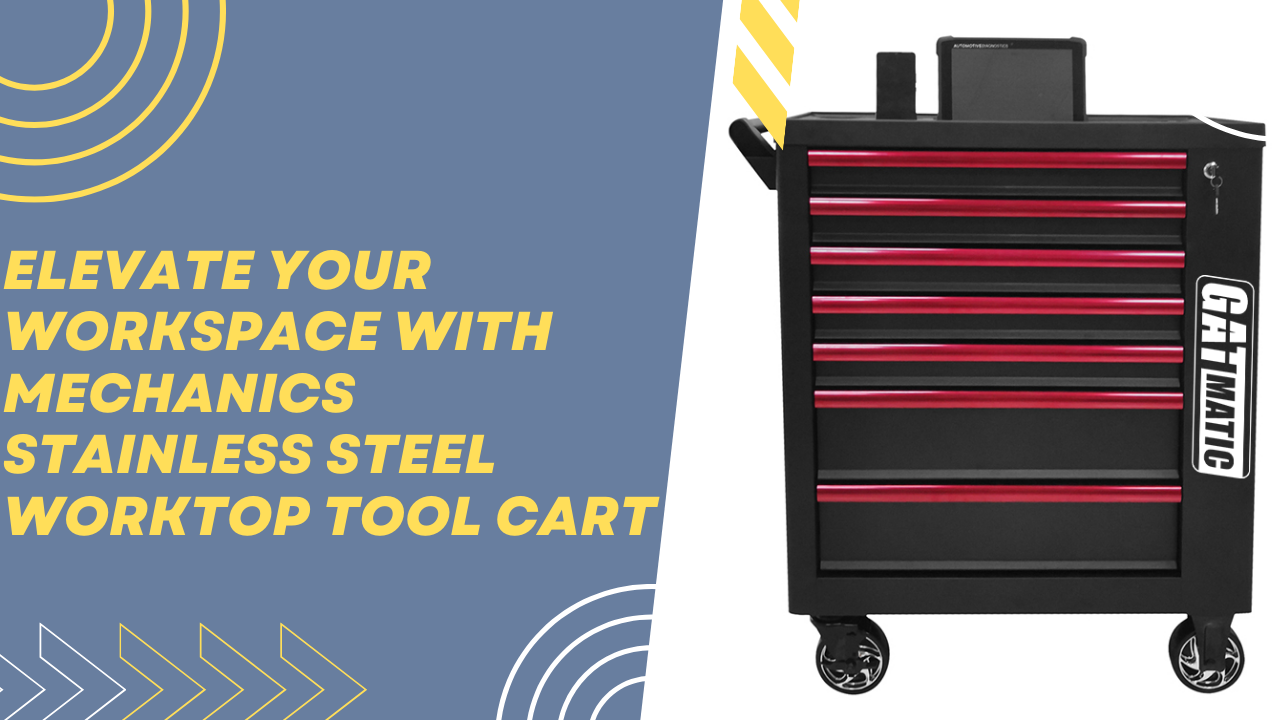 Elevate Your Workspace with Mechanics Stainless Steel Worktop Tool Cart