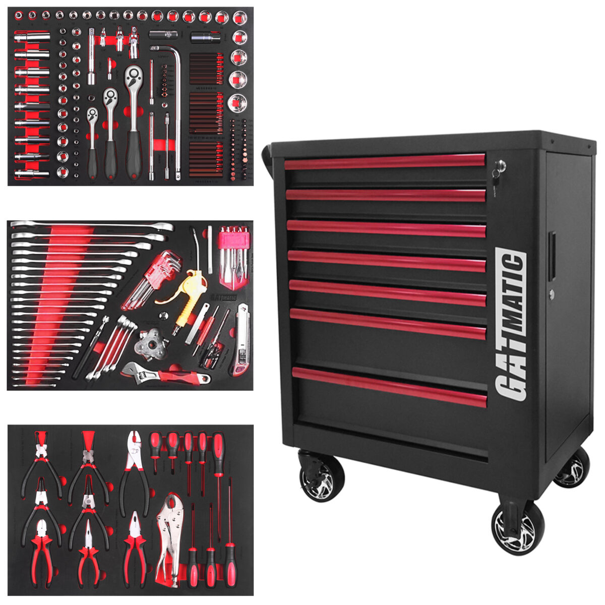 High-end Tool Trolley With 204pcs Insulated Tools