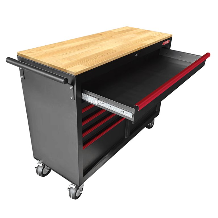 GATmatic GEC905 Wood Worktop Tool Cabinet With Heavy-duty Casters