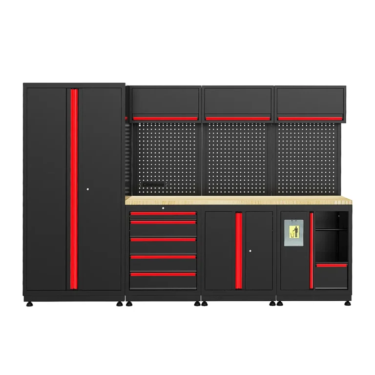 GWS-141C Garage Cabinet Set & Wooden Workbench