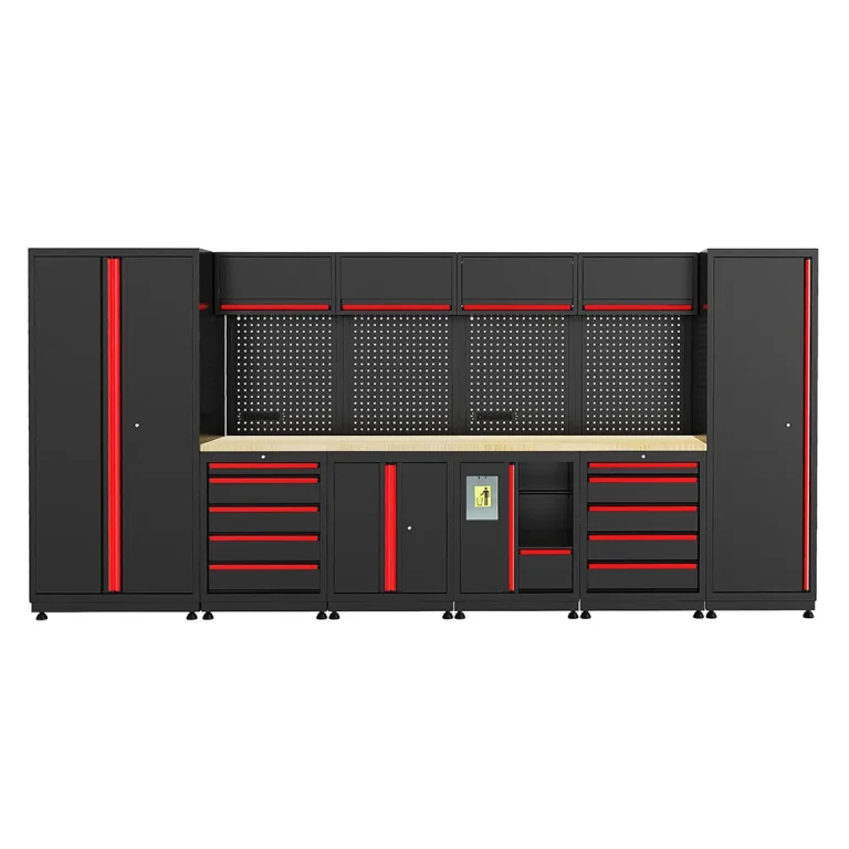 GATmatic GWS-161B Garage Cabinet Storage System & Wooden Workbench