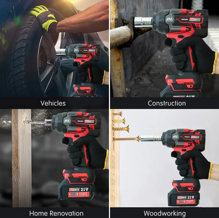 GEW-800 brushless cordless impact wrench is suitable for a wide range of applications
