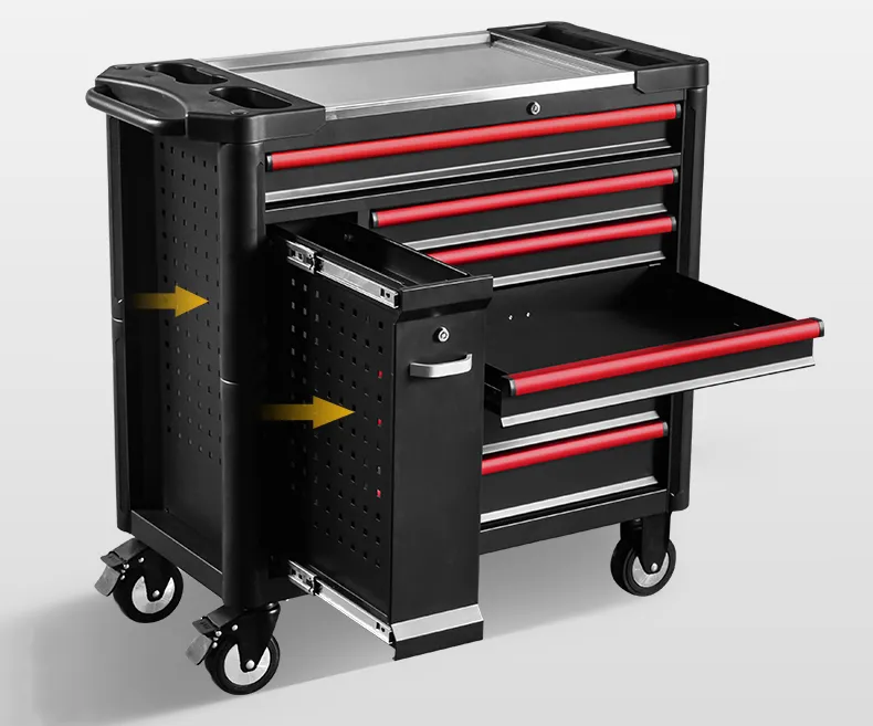 GATMATIC Tool Cart, Side Hole Board For Hooks, Multi-Layer Storage