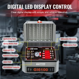 GATMATIC GI6100 Features: Ultrasonic Cleaning, Leakage Test, On-Vehicle Cleaning