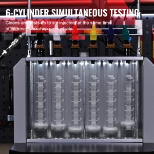 6-Cylinder Simultaneous Testing, Clean And Test Up To Six Injectors At Once