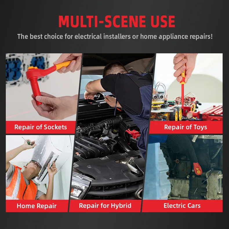 Insulated Tools For EV Repair, Socket, Home, Hybrid And Electric Car Maintenance