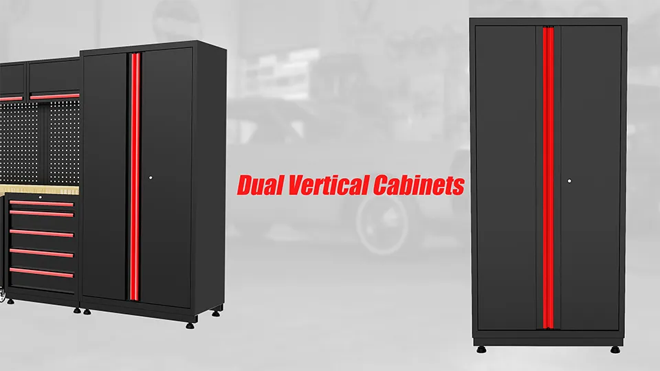 GATMATIC Dual Vertical Cabinets, Tall Storage Lockers For Workshop